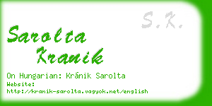 sarolta kranik business card