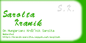 sarolta kranik business card